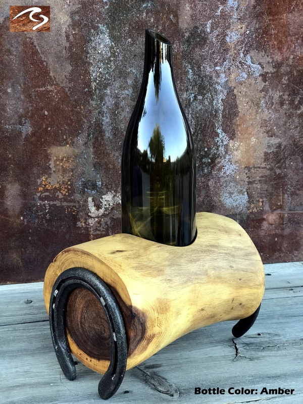 GC Creative Works Wine Bottle Art and Wood Design Craft